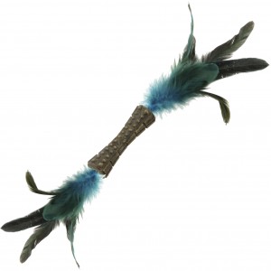 Johnny Stick doble pluma natura azul con hierba gatera